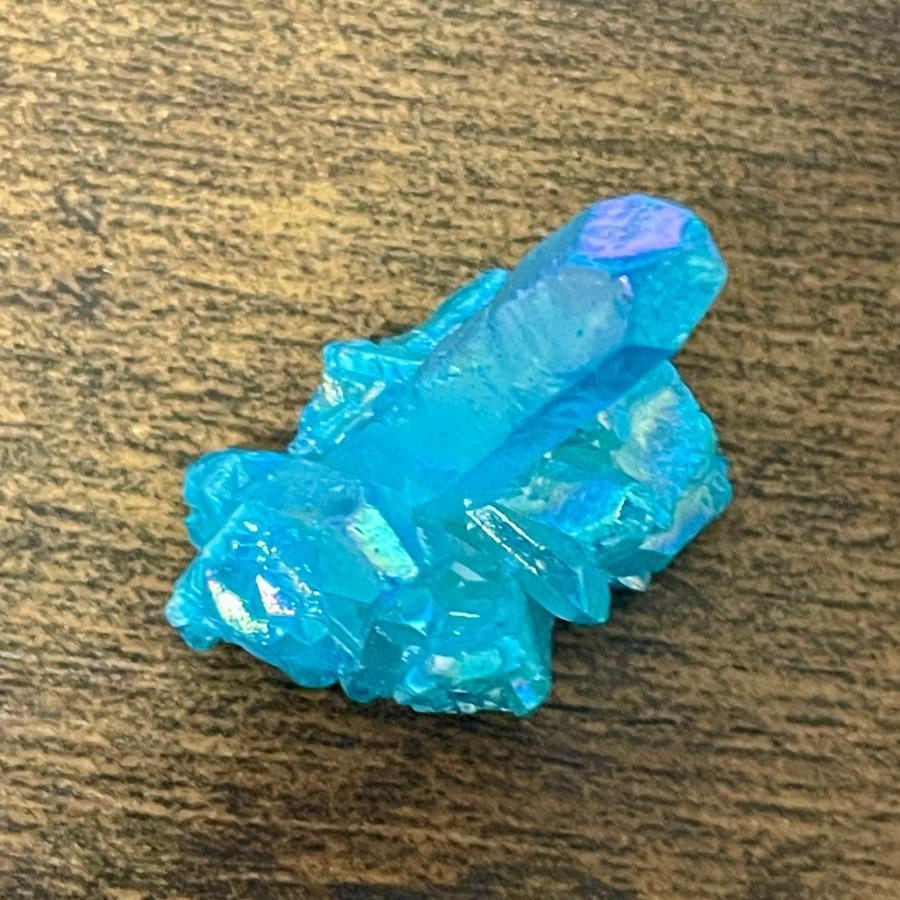 青 ブルー 水晶 クラスター クリスタル シトリン 天然鉱石 原石 標本