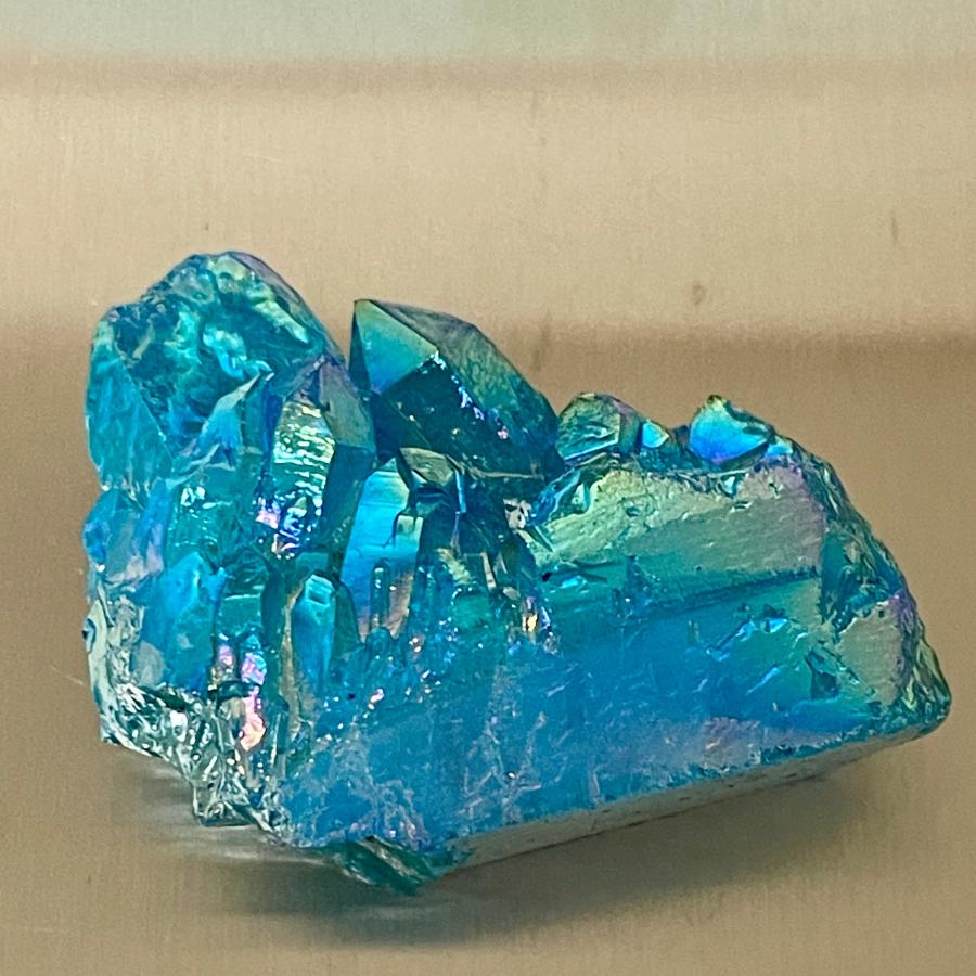 青 ブルー 水晶 クラスター クリスタル シトリン 天然鉱石 原石 標本