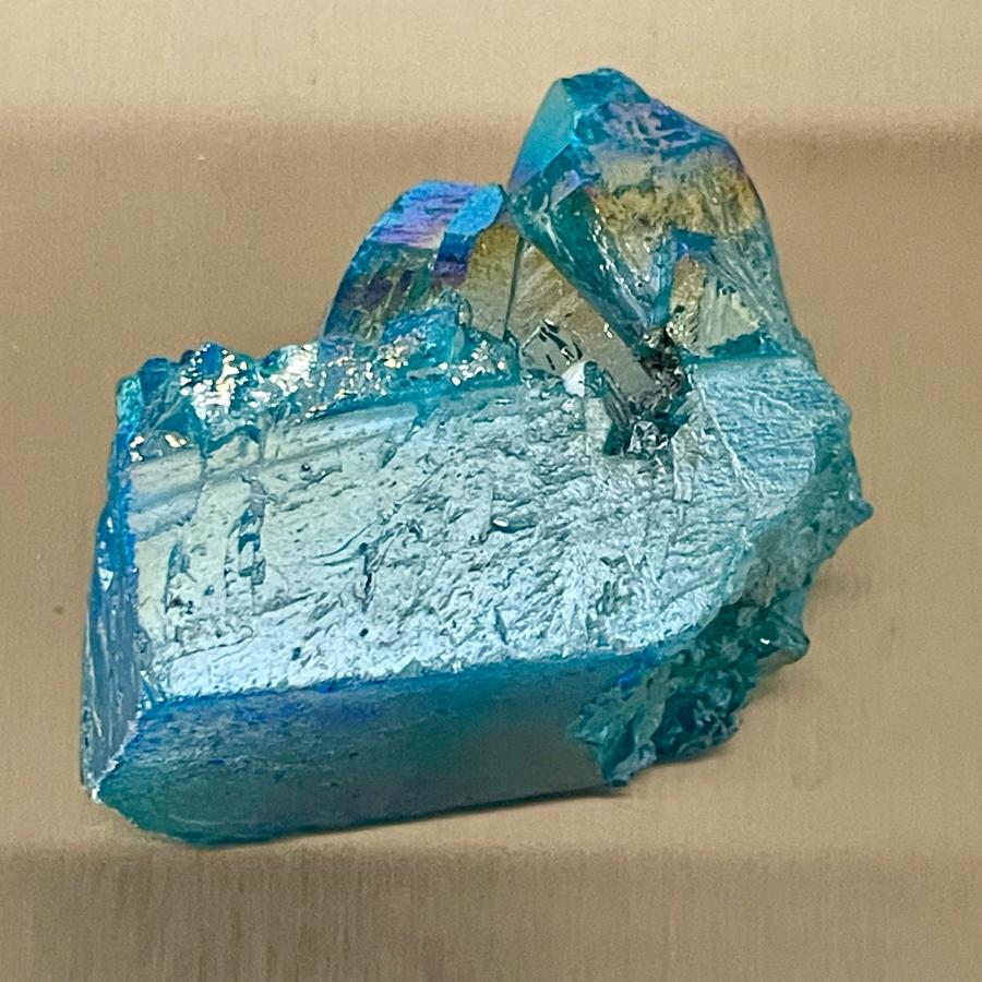 青 ブルー 水晶 クラスター クリスタル シトリン 天然鉱石 原石 標本