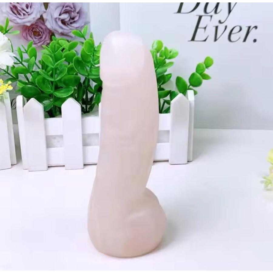 ピンク水晶 ローズクォーツ クリスタル 水晶 天然石 パワーストーン 子宝 男根 ペニス 夫婦円満 置物 願掛け 14cm 希少