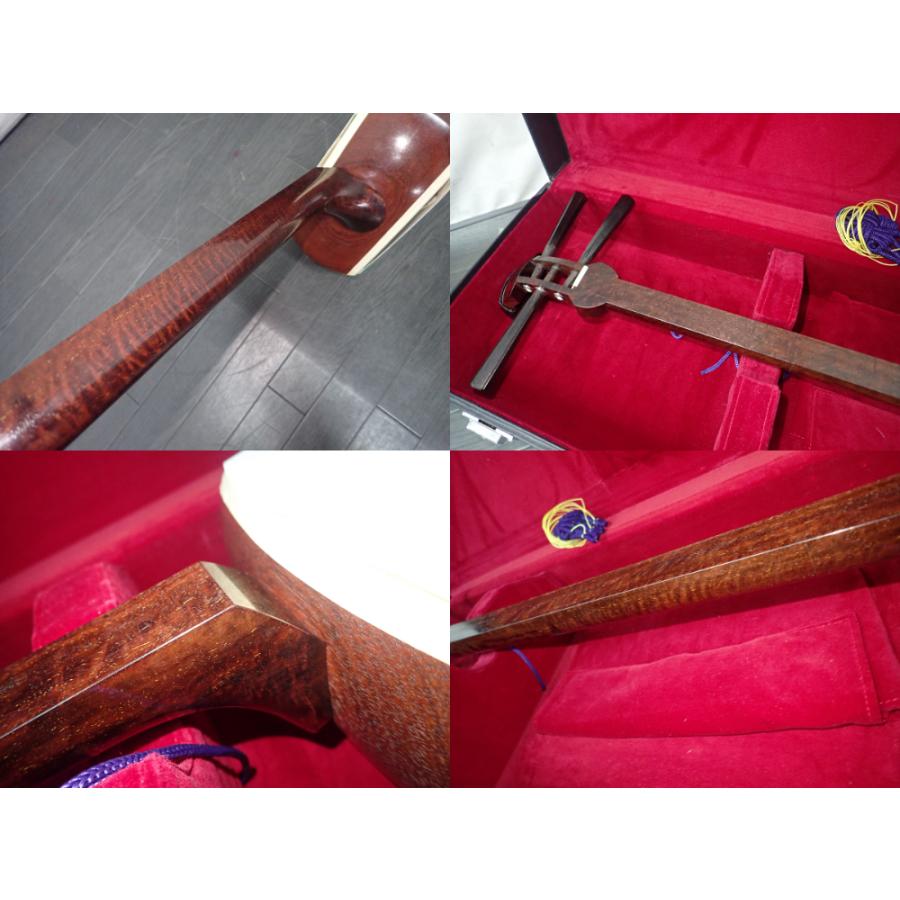 長唄三味線 細棹 綾杉 銀細 高級糸巻き 高級駒 ハードケース きれいなトチ 長唄三味線 細棹 綾杉 銀細 高級糸巻き 高級駒 ハードケース