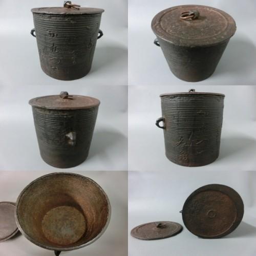 釜 皆口釜 雲龍釜 鉄工芸 茶道 花道 在銘 花押あり【中古】鉄瓶 : 和音