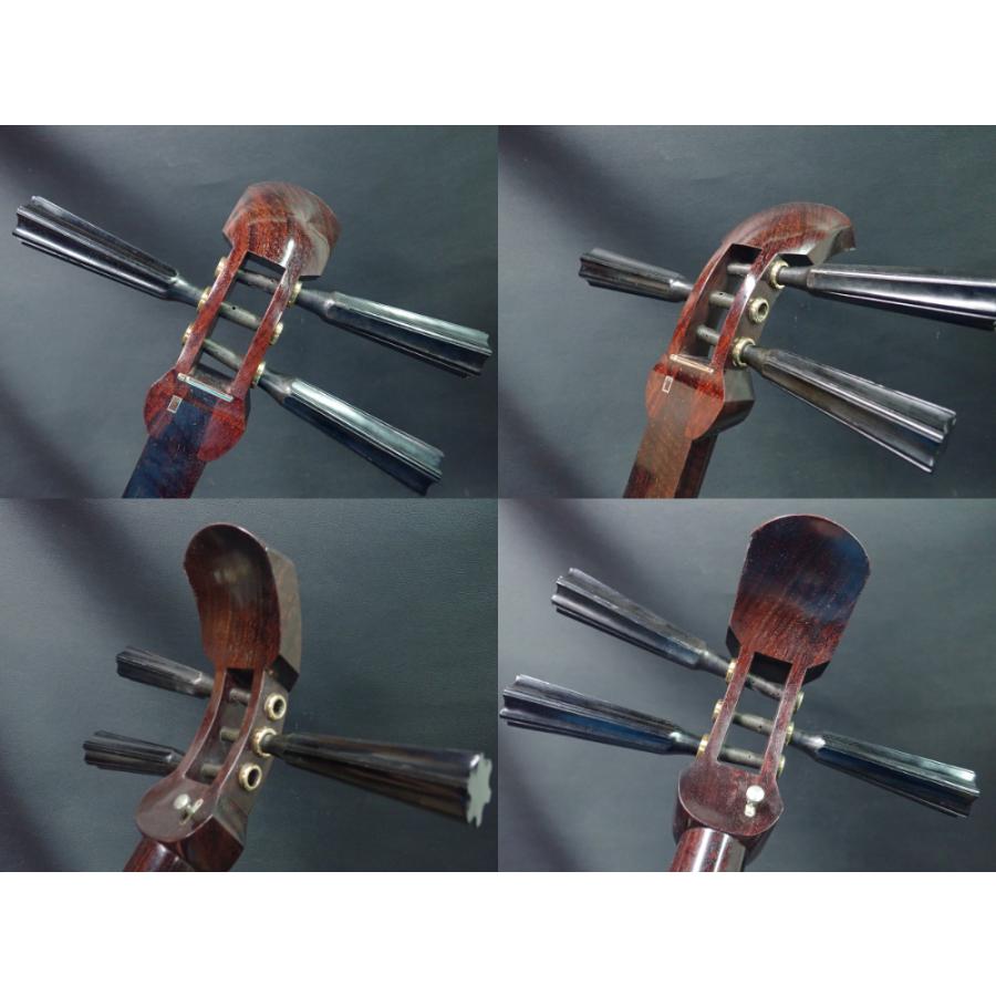 津軽 メンテ済み 最高級 津軽三味線 紅木 太棹 1段溝 子持ち綾杉 旧