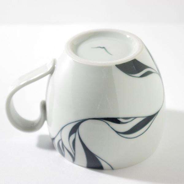 砥部焼 おしゃれ マグクラシック マグカップ コーヒーカップ 白黒 窯元 和将窯 Washo-121 |  | 05