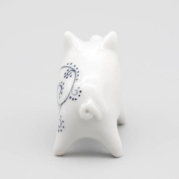 砥部焼 おしゃれ 立ち耳 こぶたの置物 豚 手作り インテリア 和将窯