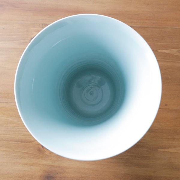 砥部焼 花器 おしゃれ 陶器 北欧 「渦文花瓶」 大きい 和風 一点