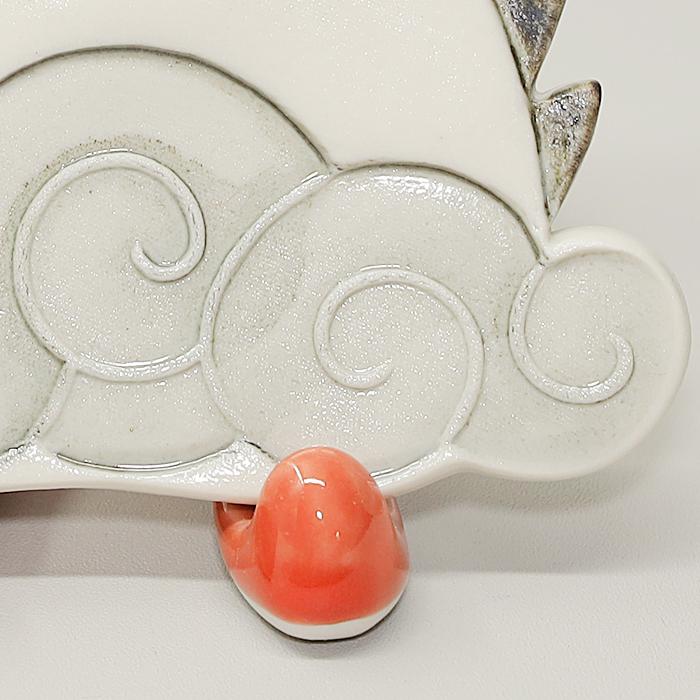 限定1点砥部焼 干支プレート 辰 置物 スタンド付 龍 たつ 竜 かわいい