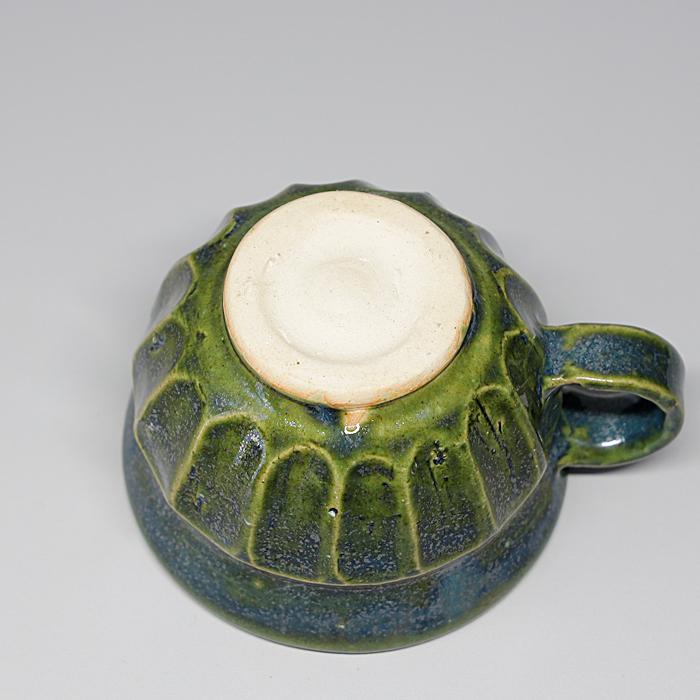 マグカップ 緑 コーヒーカップ コップ 陶器 手作り 風泥舎 fudeisha