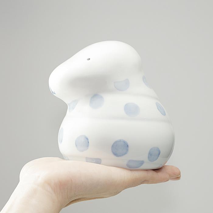 砥部焼 干支 巳 専用台座付き へび 蛇 かわいい 縁起物 陶器 手作り 博