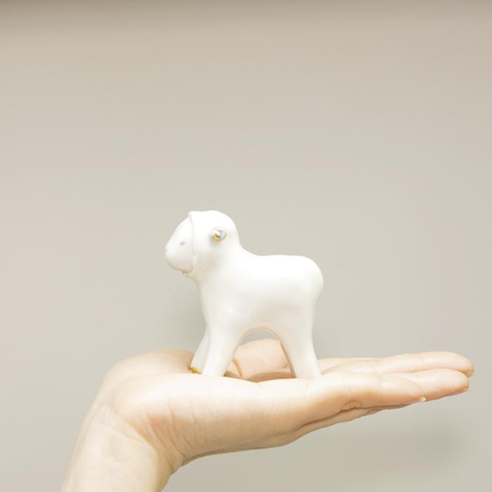 砥部焼 かわいい 干支 未 羊 ひつじ 縁起物 陶器 手作り tsuneoka