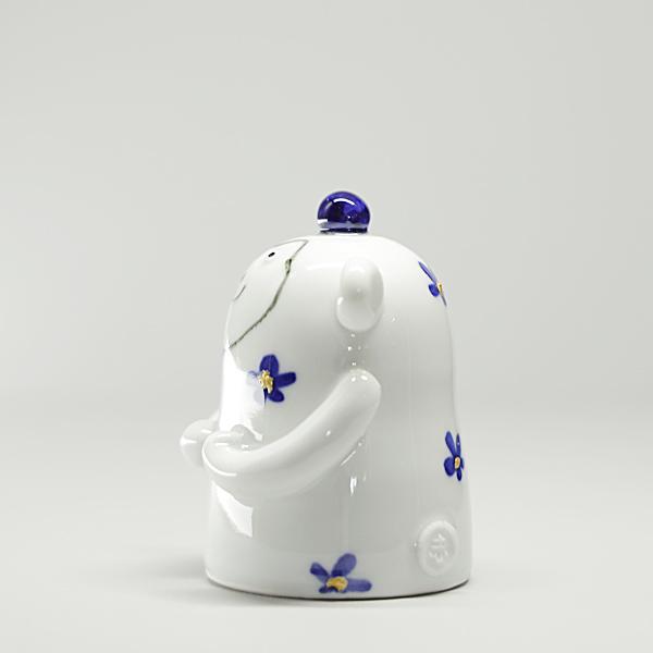 砥部焼 かわいい 干支 申 青 猿 さる 縁起物 陶器 手作り tsuneoka