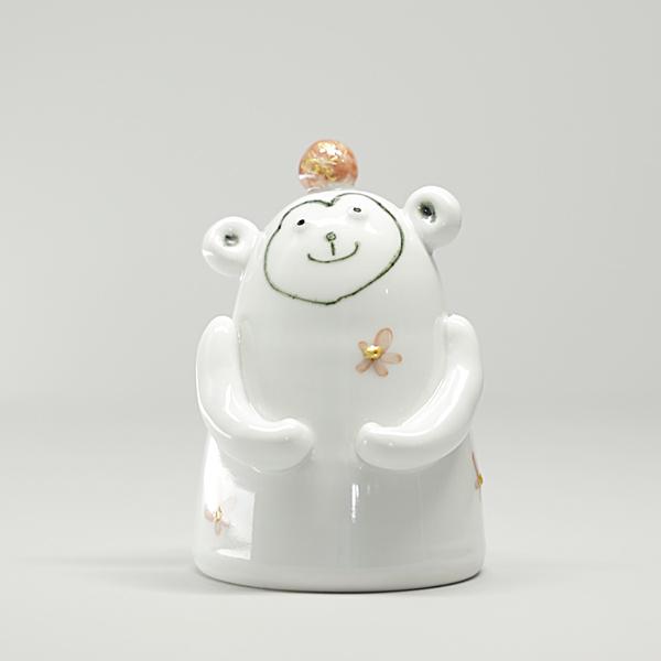 砥部焼 かわいい 干支 申 赤 置物 猿 さる 縁起物 陶器 手作り 窯元