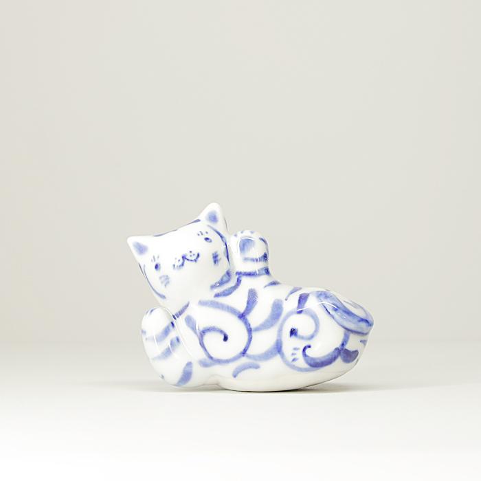 砥部焼 かわいい 干支 寅 置物 虎 とら 縁起物 陶器 手作り 窯元