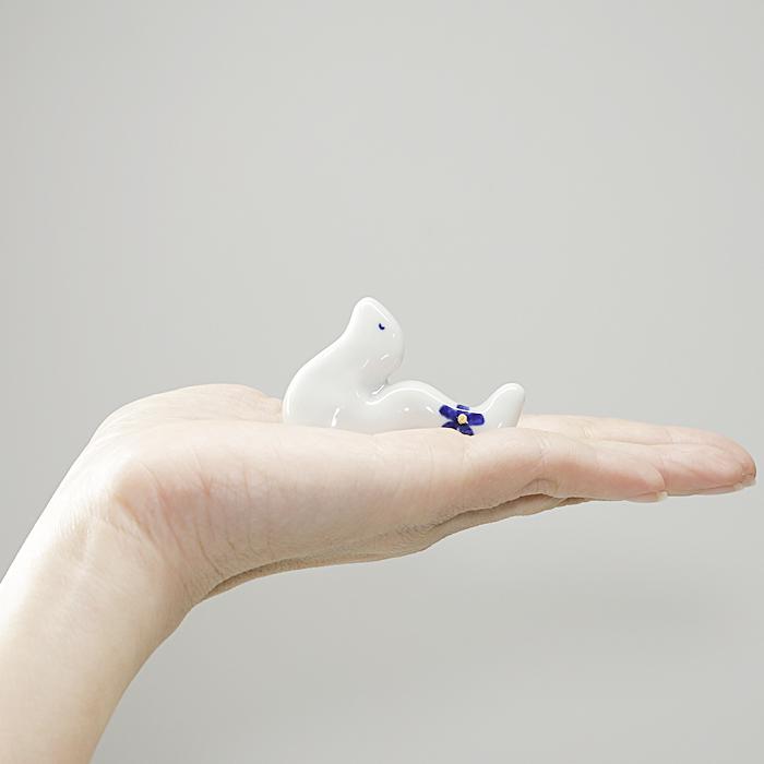 砥部焼 かわいい 2025 干支 巳 ペアセット 青 置物 蛇 へび ヘビ