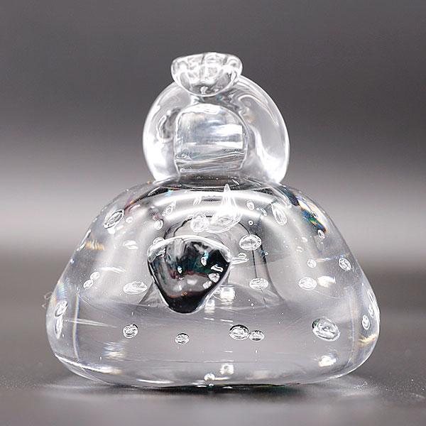 雛人形 コンパクト 平飾り 置物 ガラス製 手作り 吹きガラス Glass Studio Uka yamanokami-304の画像
