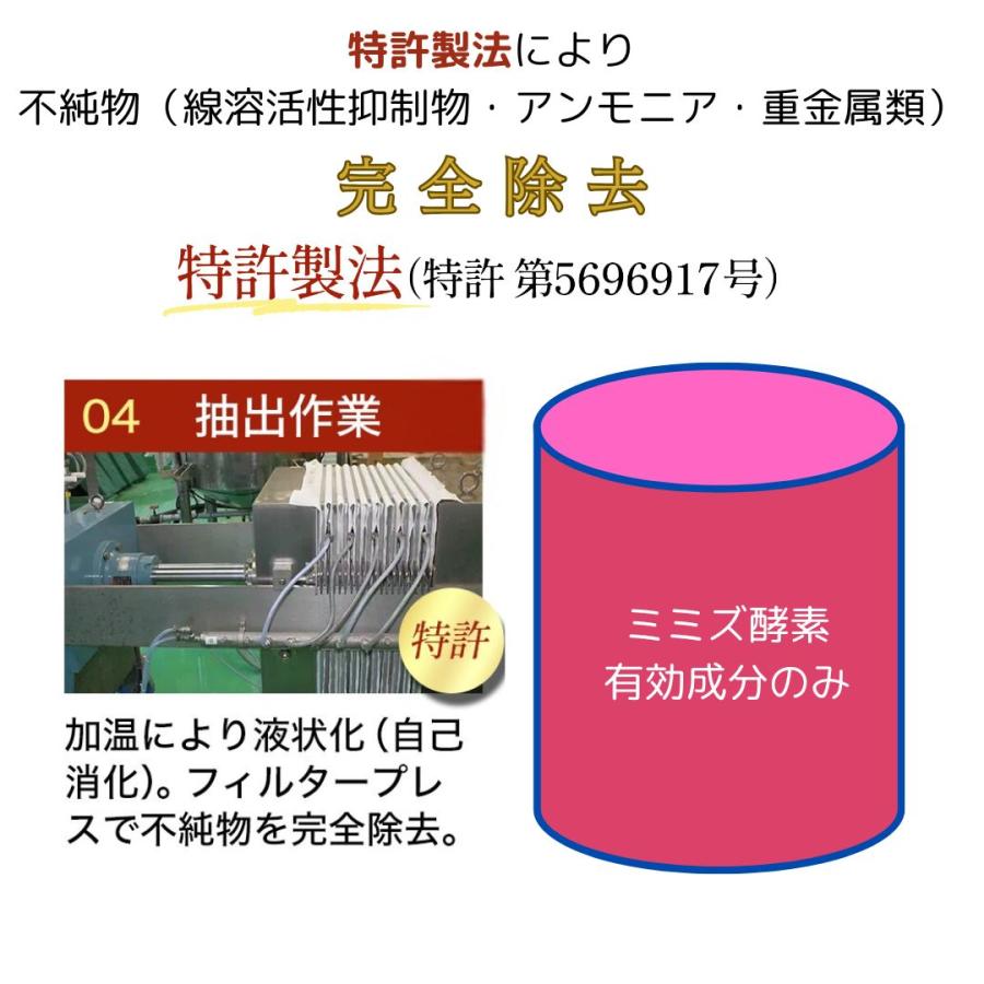 ミミズ酵素 サプリ 美原恒先生特許製造ミミズ酵素使用 ミミズ