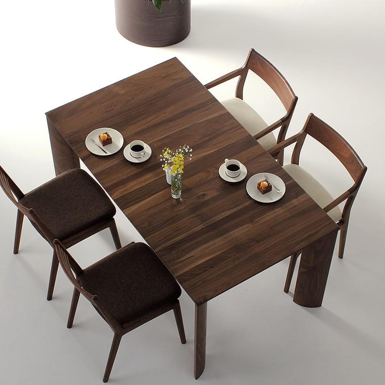 ダイニングテーブル 食堂テーブル ウォールナット材 和モダン 超歓迎された 楽しい 北欧 木製 天然木 送料無料 メーカー公式 無垢材 おしゃれ デザイン 国産 日本製 手作り