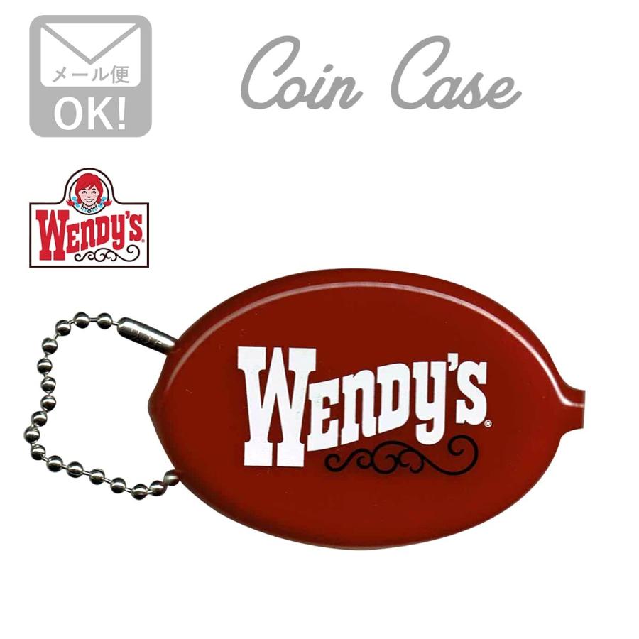 小銭入れ コインケース メンズ レディース アメ雑 wendy's ロゴ RED USA アメリカ かわいい おしゃれ 小さい コンパクト 出しやすい｜wappenstore