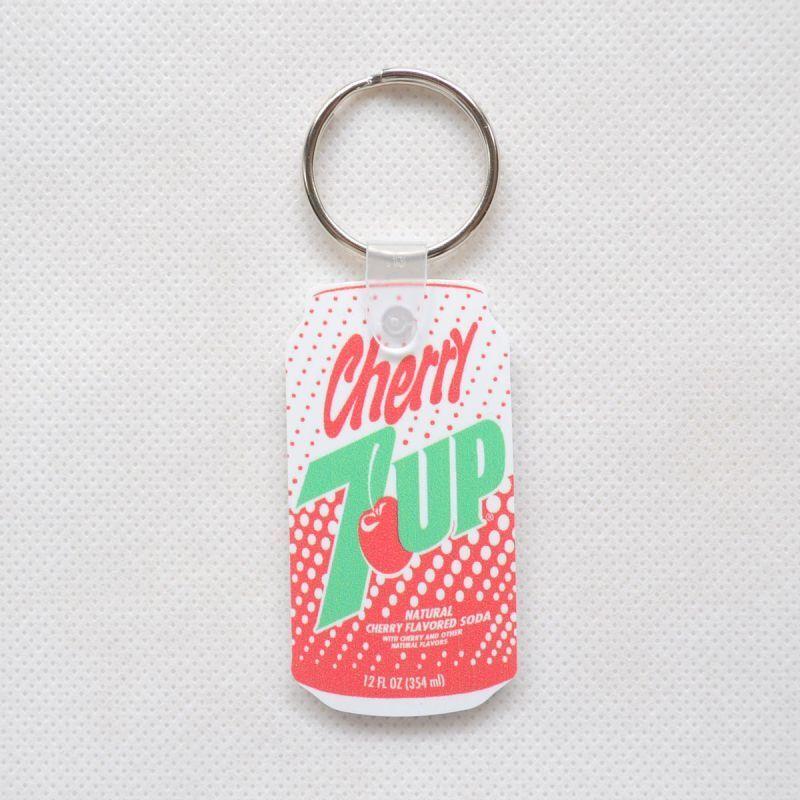 ワッペン アイロン おしゃれ 刺繍 ラバーキーチェーン 7UP チェリー