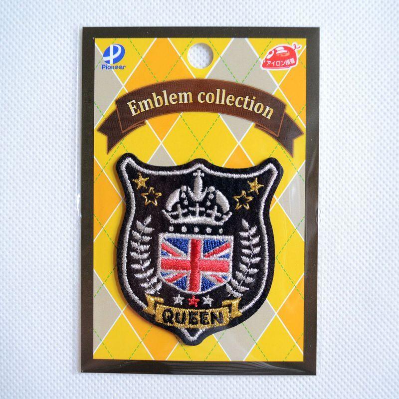 INSTRUCTOR エンブレム ワッペン ワッペン アイロン おしゃれ 刺繍 エンブレムワッペン QUEEN 名前