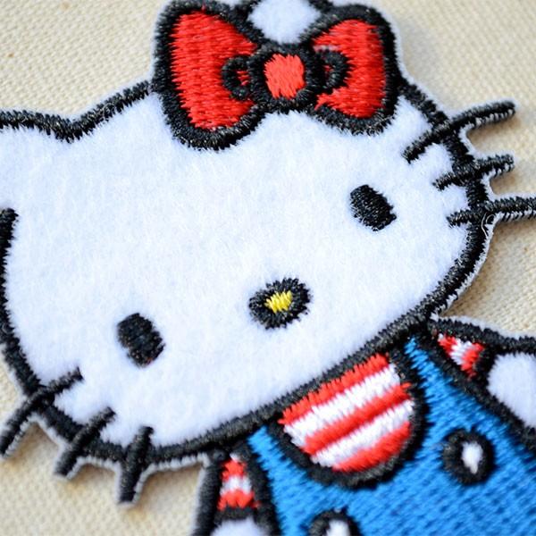 sanrio キティ ワッペン アイロン おしゃれ 刺繍 ハロー名前