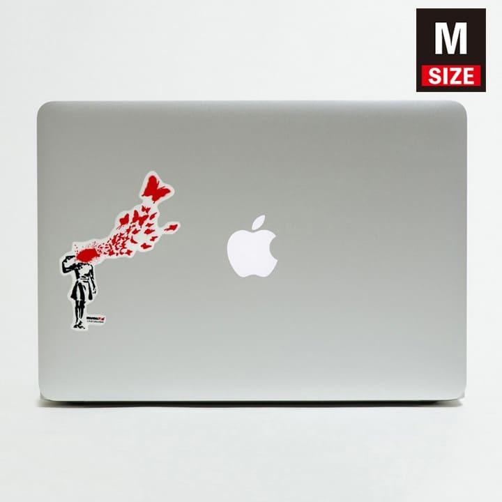 ステッカー おすすめ特集 車 かっこいい ブランド おしゃれ スマホ Butterfly Xs Suicide バンクシー 003 クリア