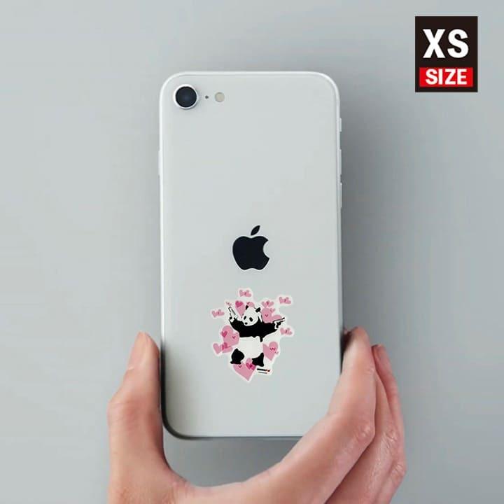 ステッカー 100 品質保証 車 かっこいい ブランド おしゃれ スマホ Panda 013 バンクシー Guns Xs クリア