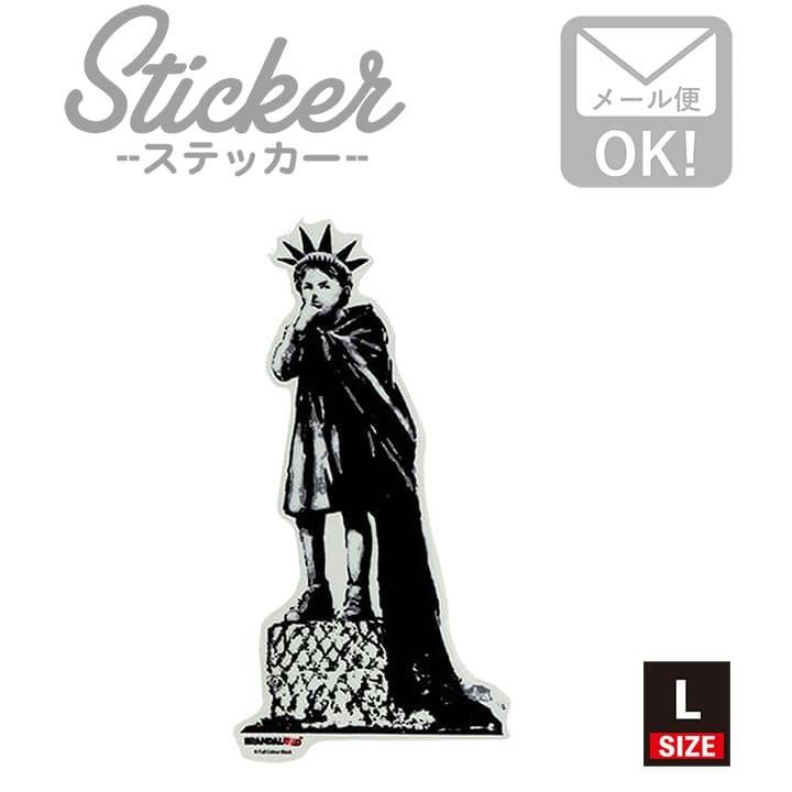 ステッカー 車 かっこいい ブランド おしゃれ スマホ バンクシー Liberty Girl 014 L クリア Bnk 014 L ワッペン 雑貨通販ワッペンストア 通販 Yahoo ショッピング