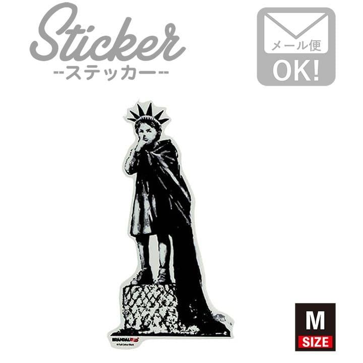 ステッカー 車 かっこいい ブランド おしゃれ スマホ バンクシー Liberty Girl 014 M クリア Bnk 014 M ワッペン 雑貨通販ワッペンストア 通販 Yahoo ショッピング