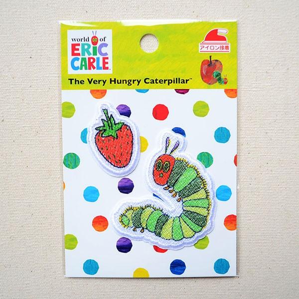 ワッペン アイロン おしゃれ 刺繍 はらぺこあおむし(いちご