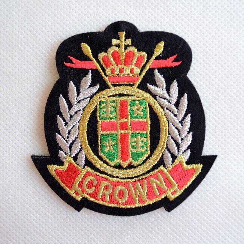 ワッペン アイロン おしゃれ 刺繍 エンブレムワッペン CROWN クラウン