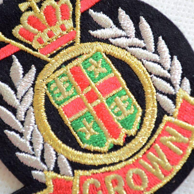 ワッペン アイロン おしゃれ 刺繍 エンブレムワッペン CROWN クラウン