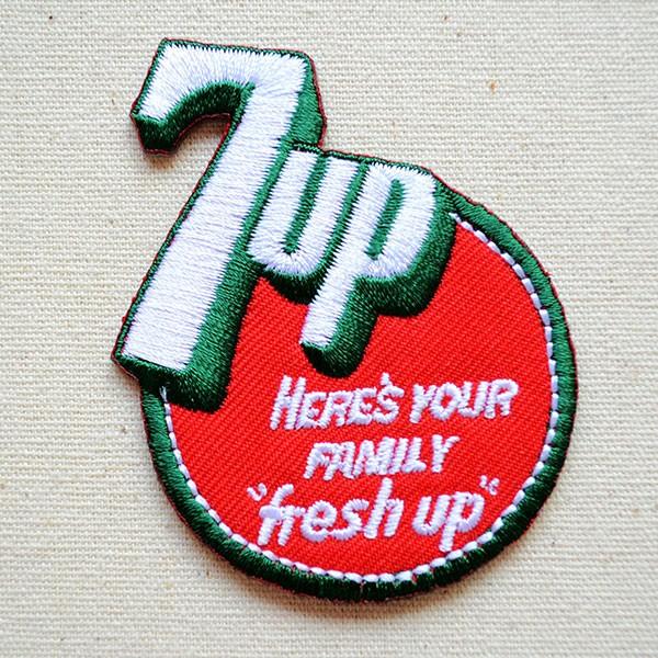 ワッペン アイロン おしゃれ 刺繍 ロゴワッペン 7up セブンアップ 名前