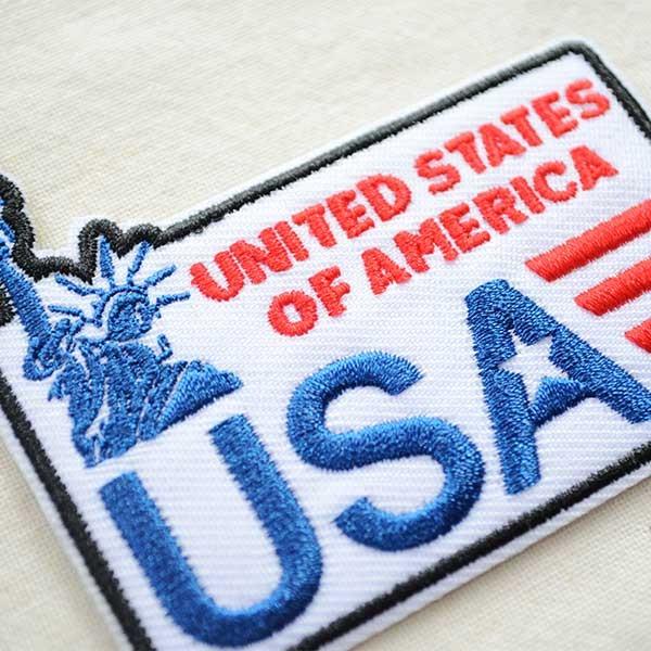 ワッペン アイロン おしゃれ 刺繍 アメリカンワッペン USA リバティー