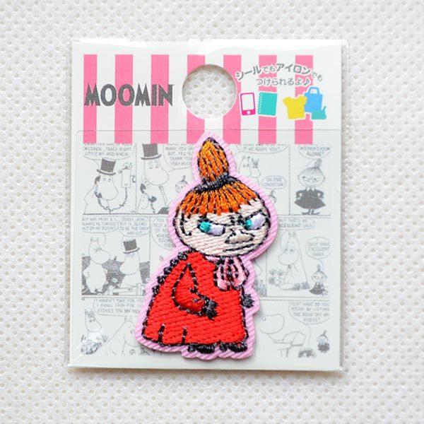 ムーミン ワッペン リトルミイ アイロン おしゃれ 刺繍 ミニ 振り向き