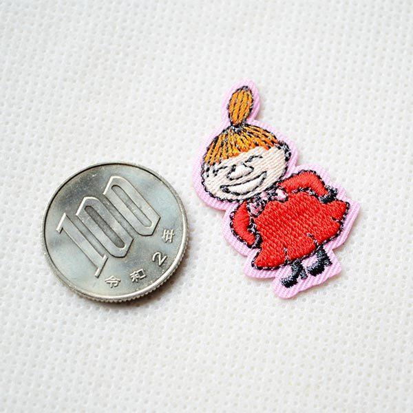 ムーミン ワッペン リトルミイ アイロン おしゃれ 刺繍 ミニ スマイル