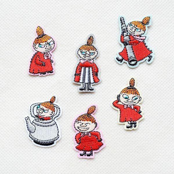 ムーミン ワッペン リトルミイ アイロン おしゃれ 刺繍 ミニ スマイル