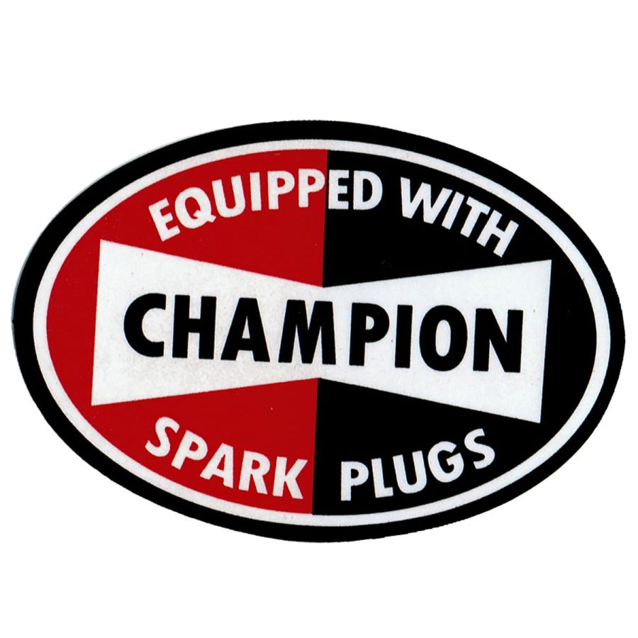 ステッカー CHAMPION シール チャンピオン SPARK PLUGS ms001