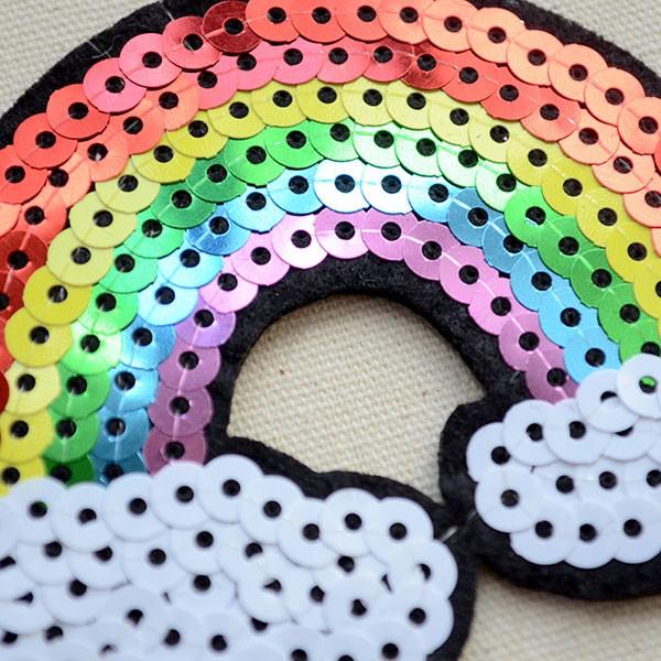 スパンコールワッペン レインボー 2クラウド 虹と雲 名前 作り方 Mtw 169 Mtw 169 ワッペン 雑貨通販ワッペンストア 通販 Yahoo ショッピング