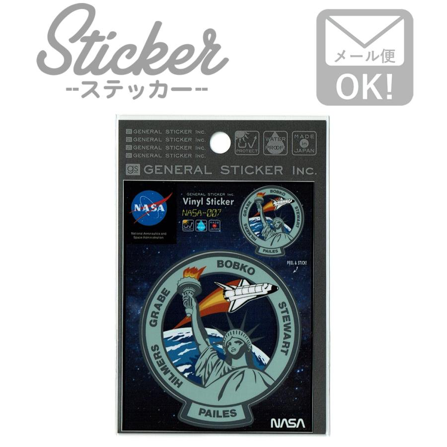 ステッカー シール Nasa007 自由の女神 ロゴ スペースシャトル アウトドア 車 かっこいい アメリカン おしゃれ スマホ カスタマイズ オリジナル Nasa 007 ワッペン 雑貨通販ワッペンストア 通販 Yahoo ショッピング