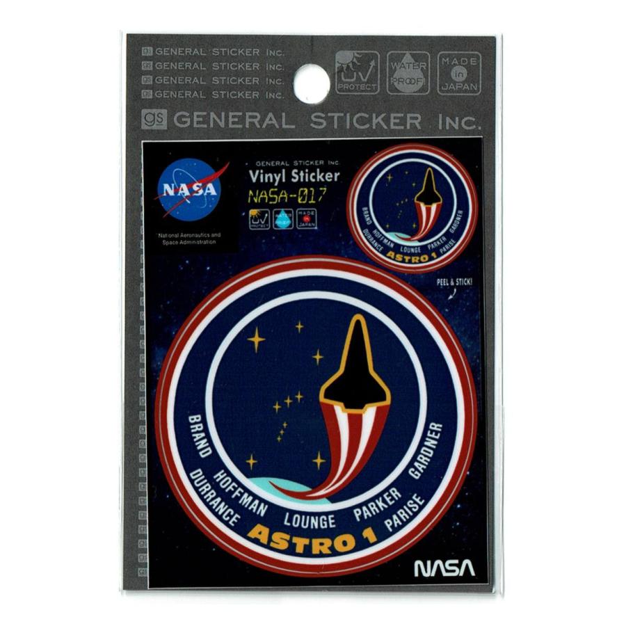 ステッカー シール Nasa017 Astro 1 ロゴ スペースシャトル 宇宙 アウトドア 超人気の おしゃれ オリジナル かっこいい スマホ カスタマイズ アメリカン 車