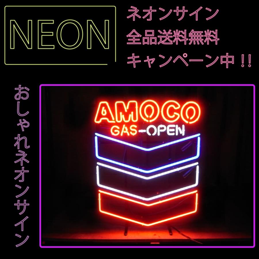 ワッペン アイロン おしゃれ 刺繍 ネオンサイン 送料無料  かっこいい オシャレ インテリア AMOCO インスタ映え 海外_1