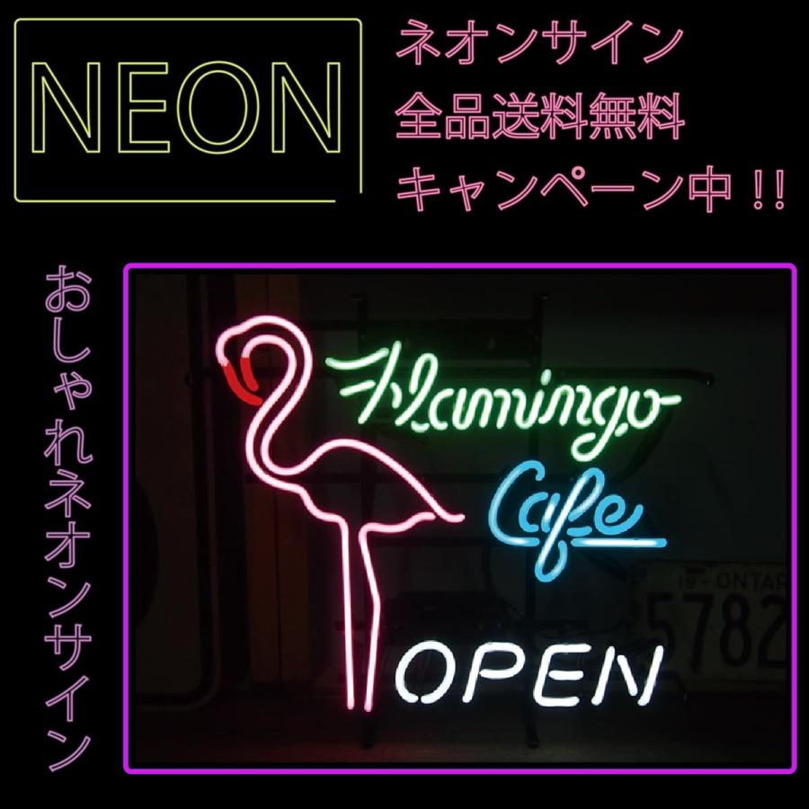 ワッペン アイロン おしゃれ 刺繍 ネオンサイン 送料無料  かっこいい オシャレ インテリア FLAMINGO CAFE DINNER カフェ インスタ インスタ映え 海外ショップ_1
