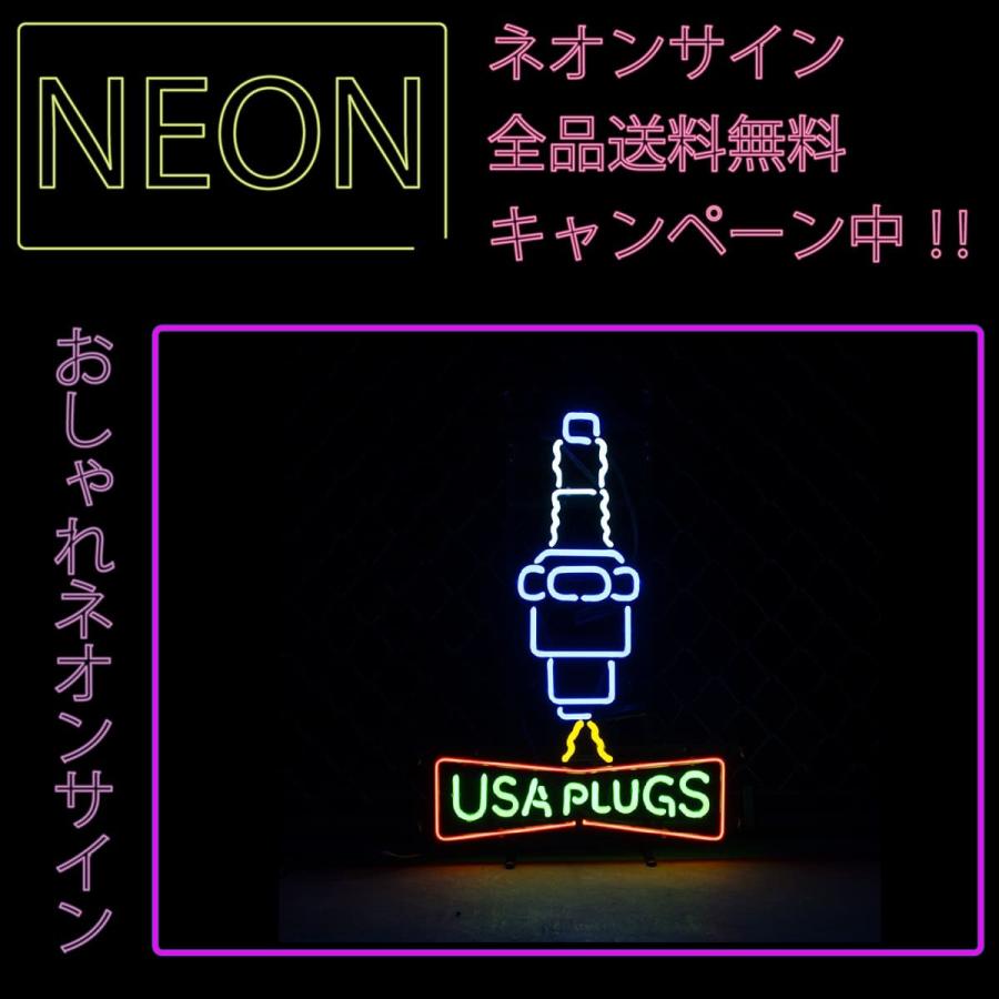 ワッペン アイロン おしゃれ 刺繍 ネオンサイン 送料無料  かっこいい オシャレ インテリア USA Plugs ガレージ インスタ インスタ映え 海外ショップ_1