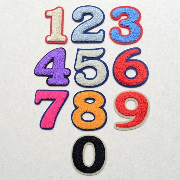 ワッペン アイロン おしゃれ 刺繍 シニールワッペン 6(レッド/ネイビー