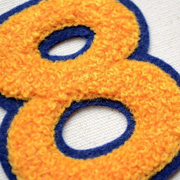 ワッペン アイロン おしゃれ 刺繍 シニールワッペン 8(イエロー