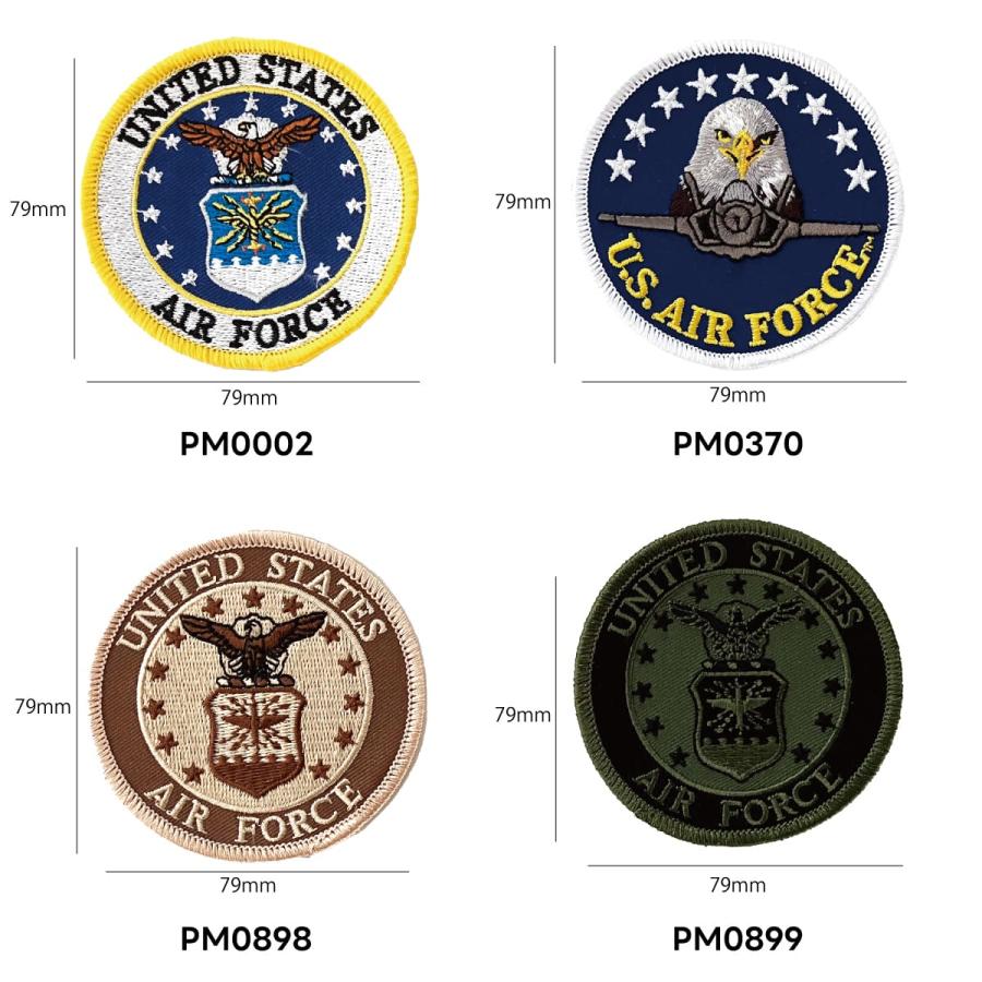 USAF アメリカ空軍 ワッペン 刺繍 パッチ ミリタリー PM0002