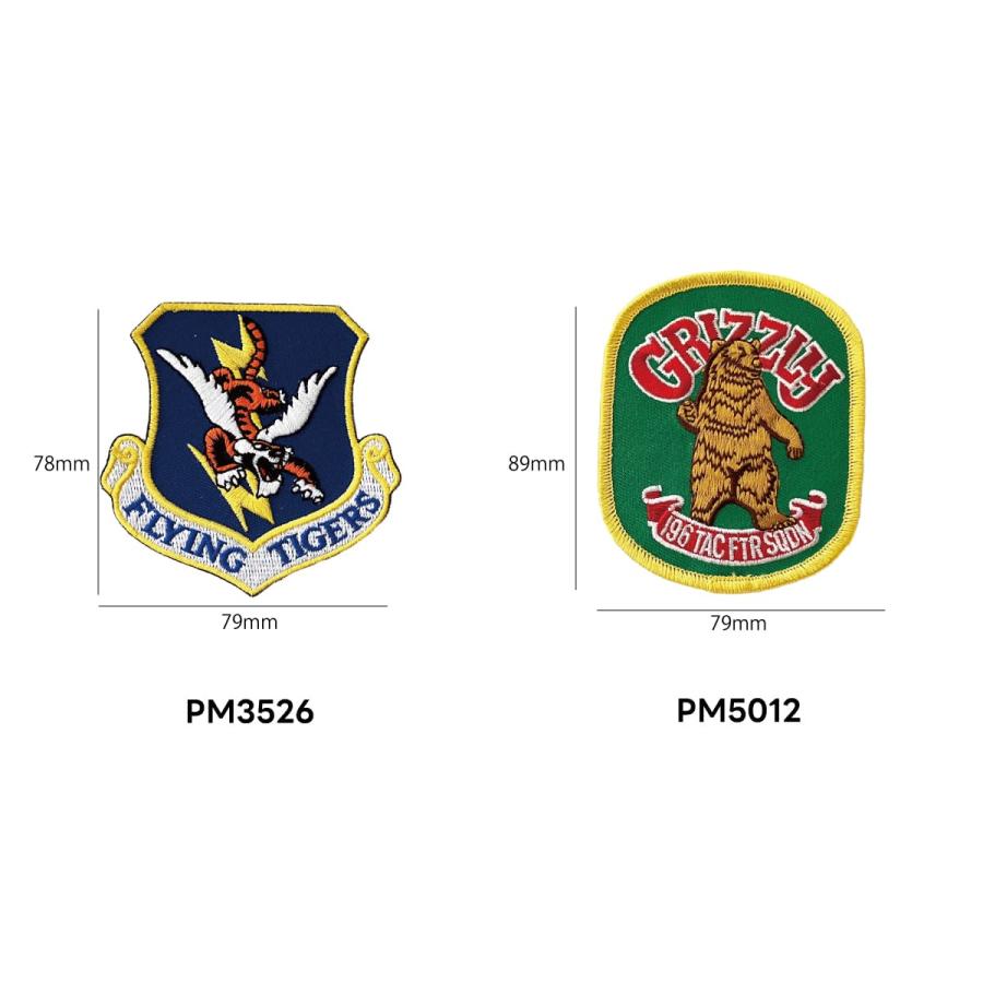 U.S. Air Force Squadrons ワッペン 196th TFS Grizzlys Flying Tigers