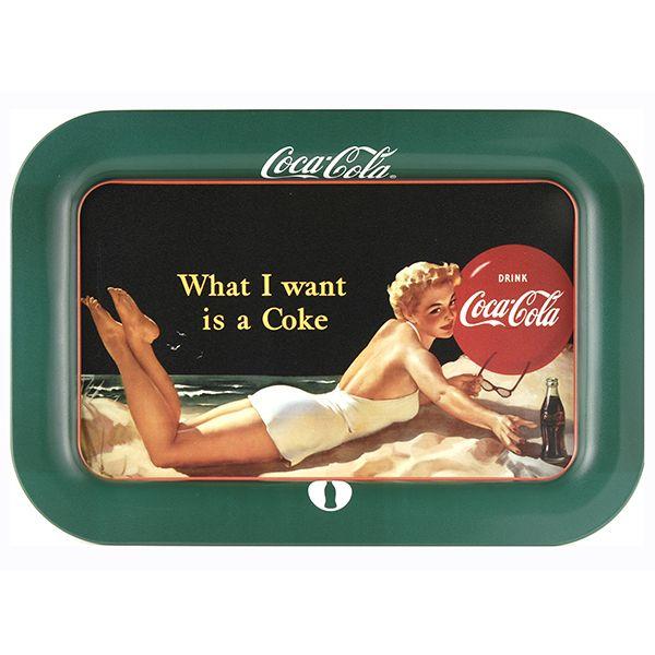 コカコーラ Coca-Cola トレイ(ビーチガール/レクタングル) PT-05A *メール便不可｜wappenstore