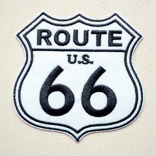 アメリカンワッペン U S Route66 ルート66 ホワイト ロードサイン R66 001 ワッペン 雑貨通販ワッペンストア 通販 Yahoo ショッピング